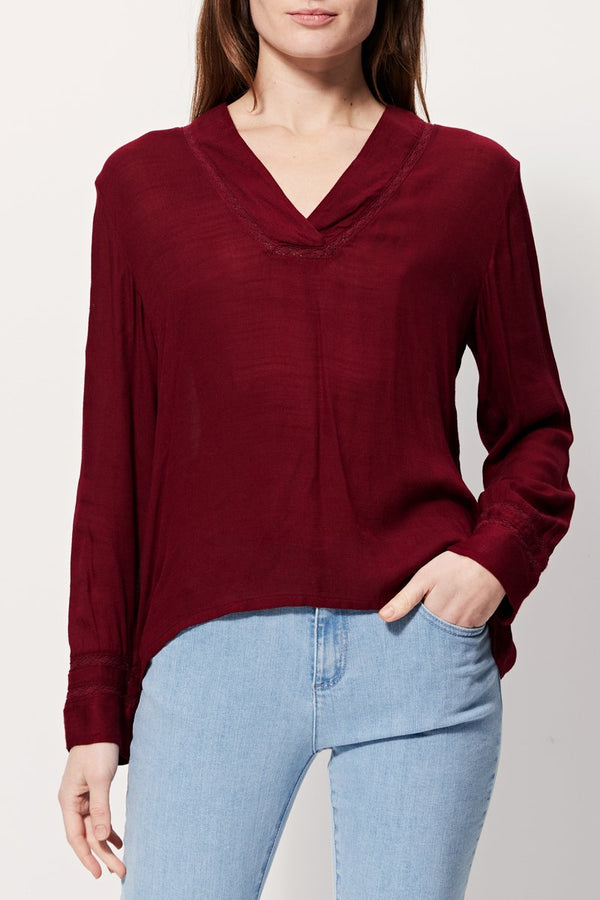 Blusa Tapovan - Burdeos