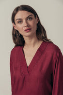 Blouse Tapovan - Bordeaux