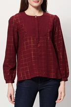 Blusa Fairfax - Burdeos