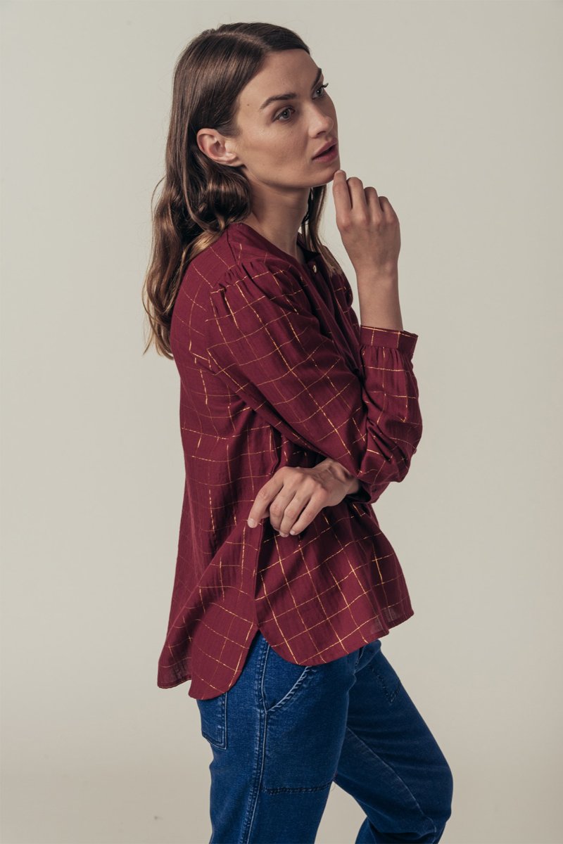 Blusa Fairfax - Burdeos