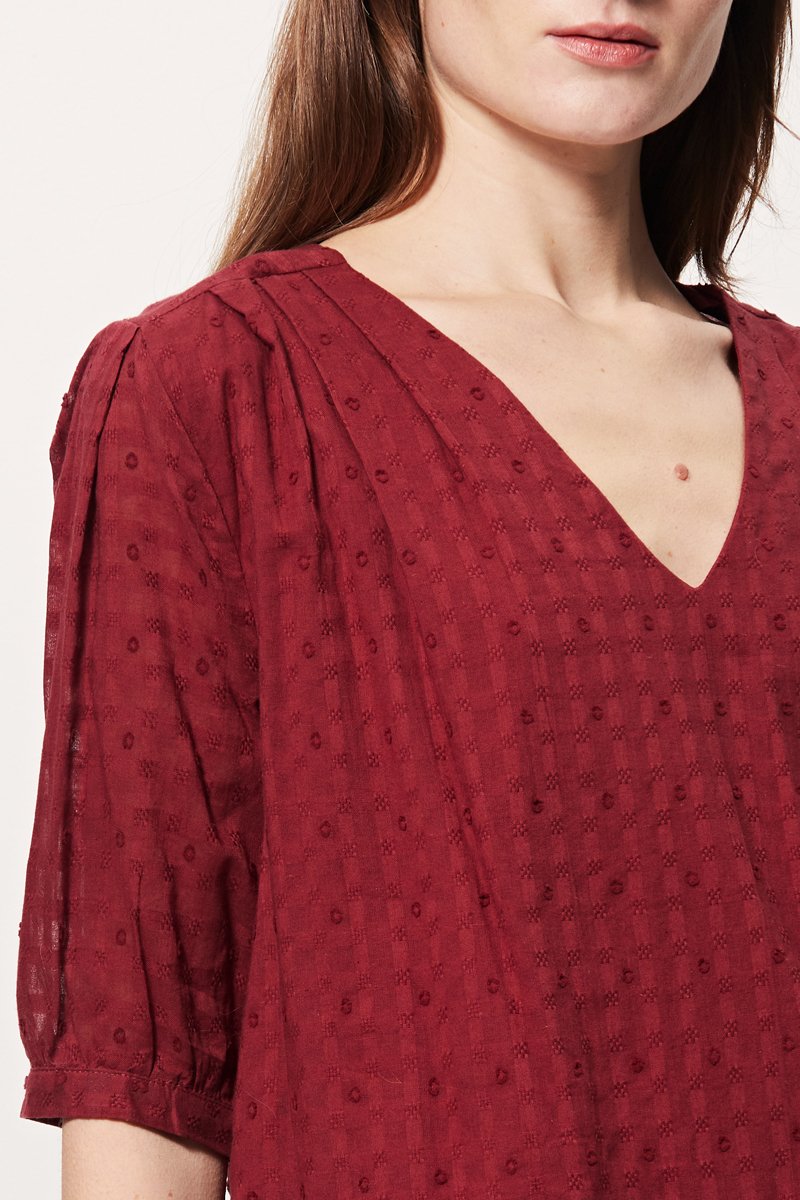 Blouse Plumetis - Bordeaux