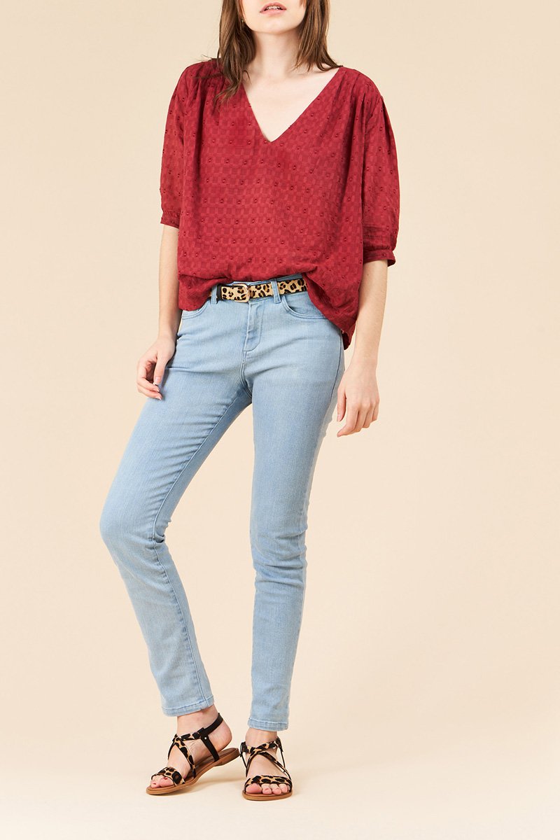 Blouse Plumetis - Bordeaux