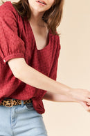 Blouse Plumetis - Bordeaux