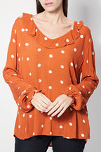 Fox Blouse - Brick Red