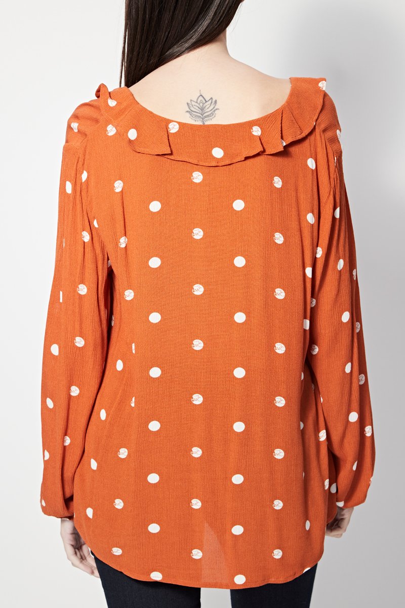 Fox Blouse - Brick Red