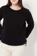 Quilted Sweatshirt - Black