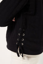 Quilted Sweatshirt - Black