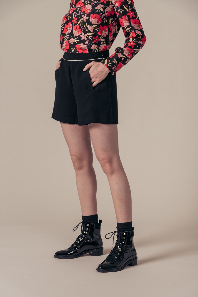 Ireland High Waisted Shorts - Black