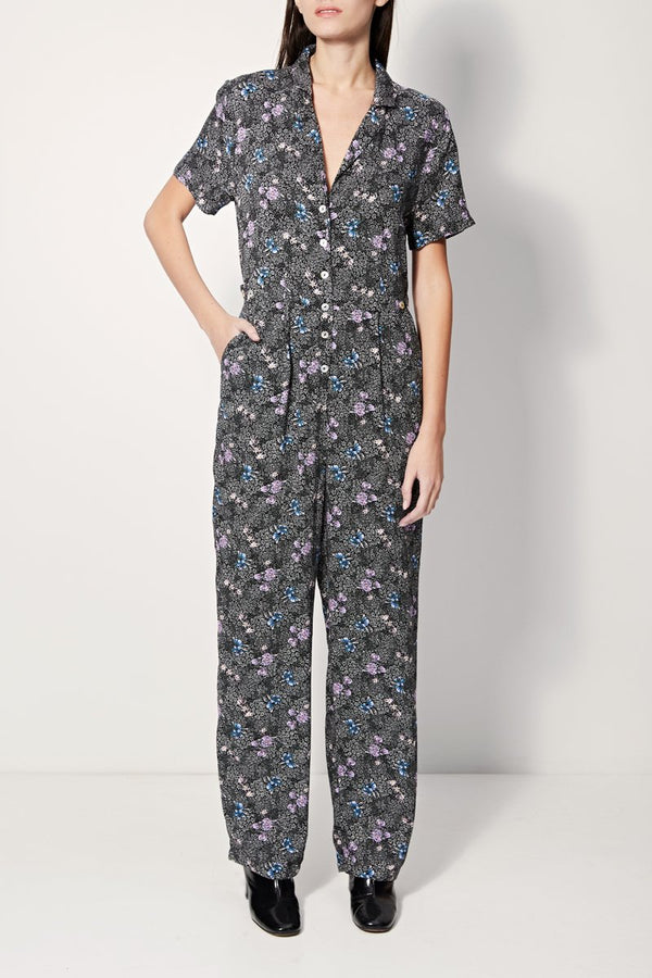 Yoko Jumpsuit - Black And Light Gray