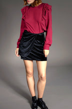 Minifalda Joalia de terciopelo - Negro