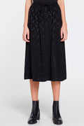 Pleated Midi Skirt - Black