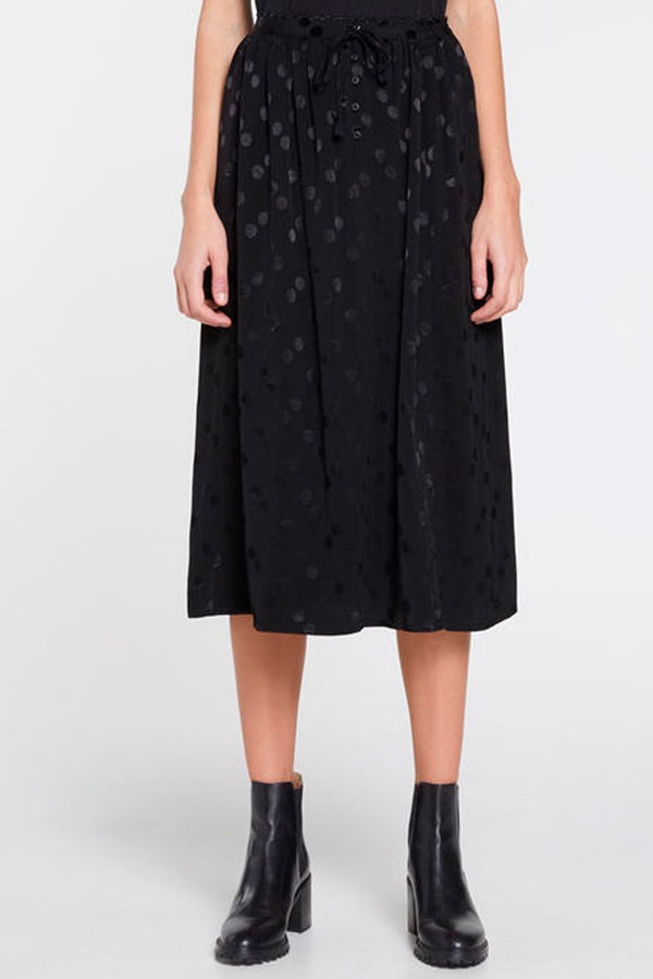 Pleated Midi Skirt - Black