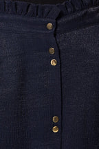 Jupe Midi Taille Haute Jacoba - Bleu Marine