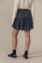 Jopard High Waisted Skater Skirt - Duck Blue