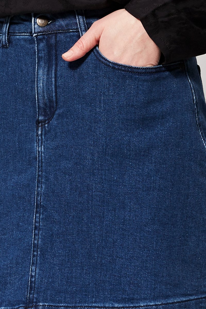 Jupe Droite En Jean Jedim - Bleu