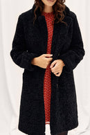 Manteau En Fourrure Synthétique - Noir