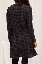 Checked Shirt Dress - Dark Teal