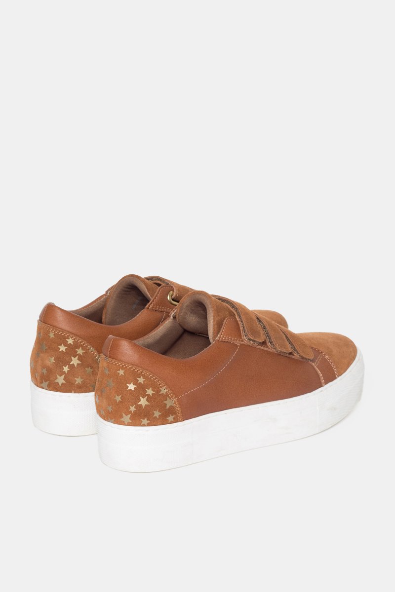 Baskets En Cuir - Marron