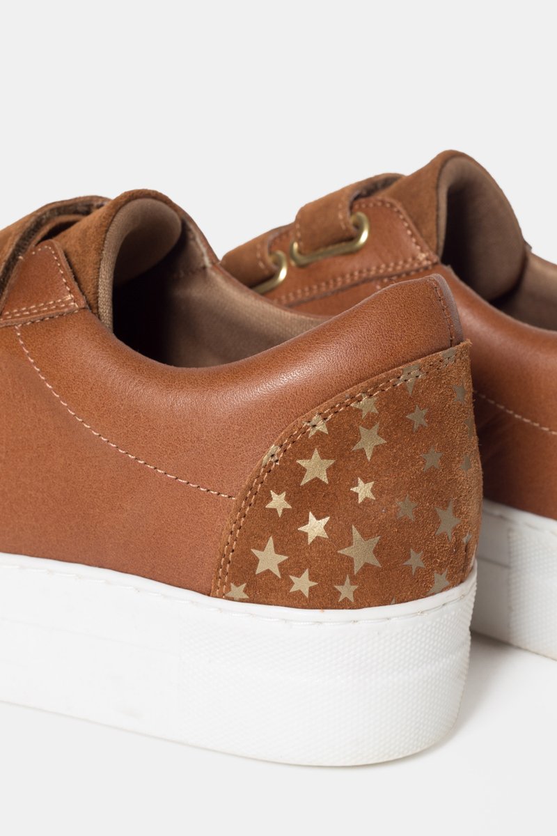 Baskets En Cuir - Marron