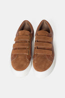 Baskets En Cuir - Marron