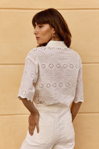 Chemisier En Broderie Anglaise Carlie - Beige