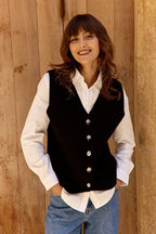 Gilet Sans Manches Mélodie - Noir