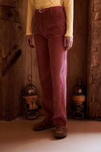 Pantalon En Velours Taille Haute Pyrex - Bordeaux