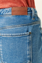 Straight Leg Jeans in Organic Cotton - Blue