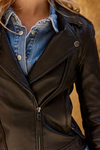 Veste En Cuir D’Agneau Baobab - Noir