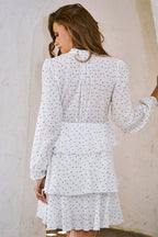 Robe Volantée Roseline - Blanc