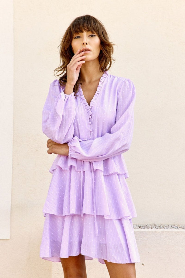 Robe Volantée Roseline - Rose