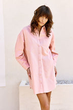 Robe Chemise Rime - Rose