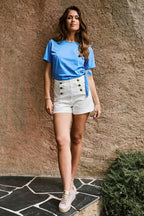 Short Taille Haute Inge - Blanc