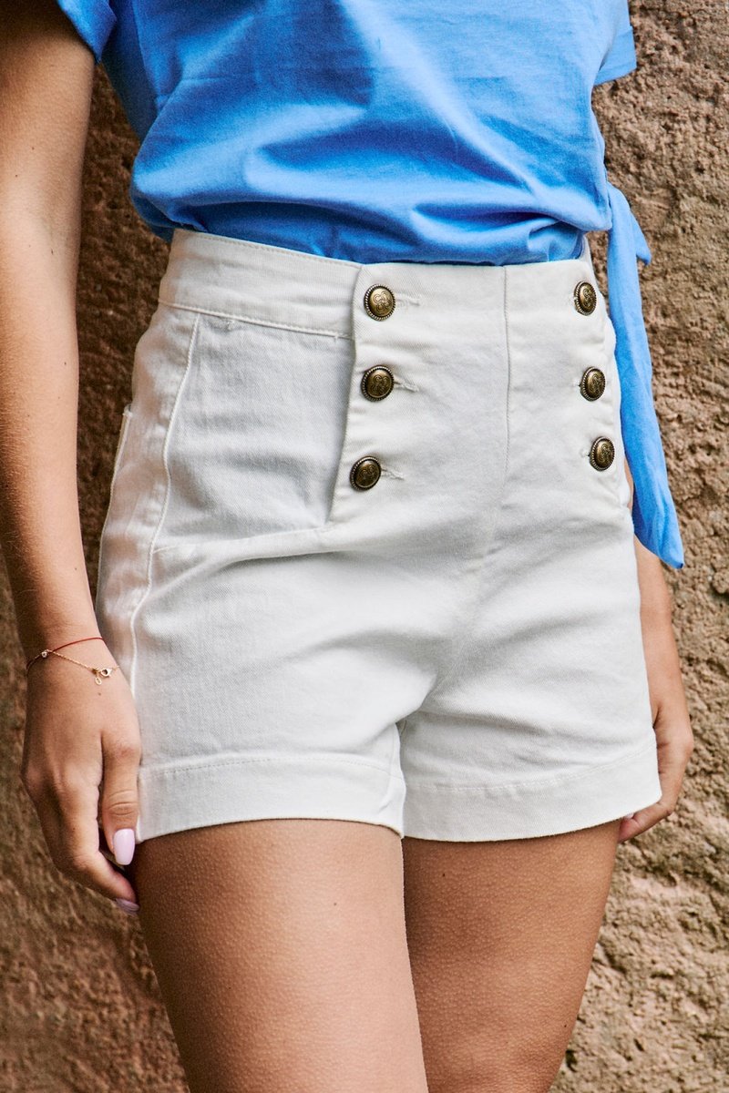Short Taille Haute Inge - Blanc