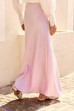 Jupe Longue Taille Haute Joelle - Mauve