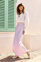 Jupe Longue Taille Haute Joelle - Mauve