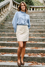 Minijupe En Velours Jeanna - Beige