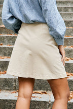 Minijupe En Velours Jeanna - Beige