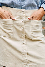 Minijupe En Velours Jeanna - Beige