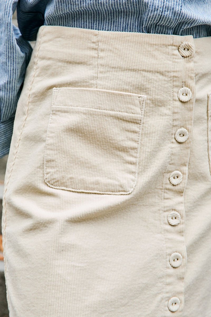 Minijupe En Velours Jeanna - Beige