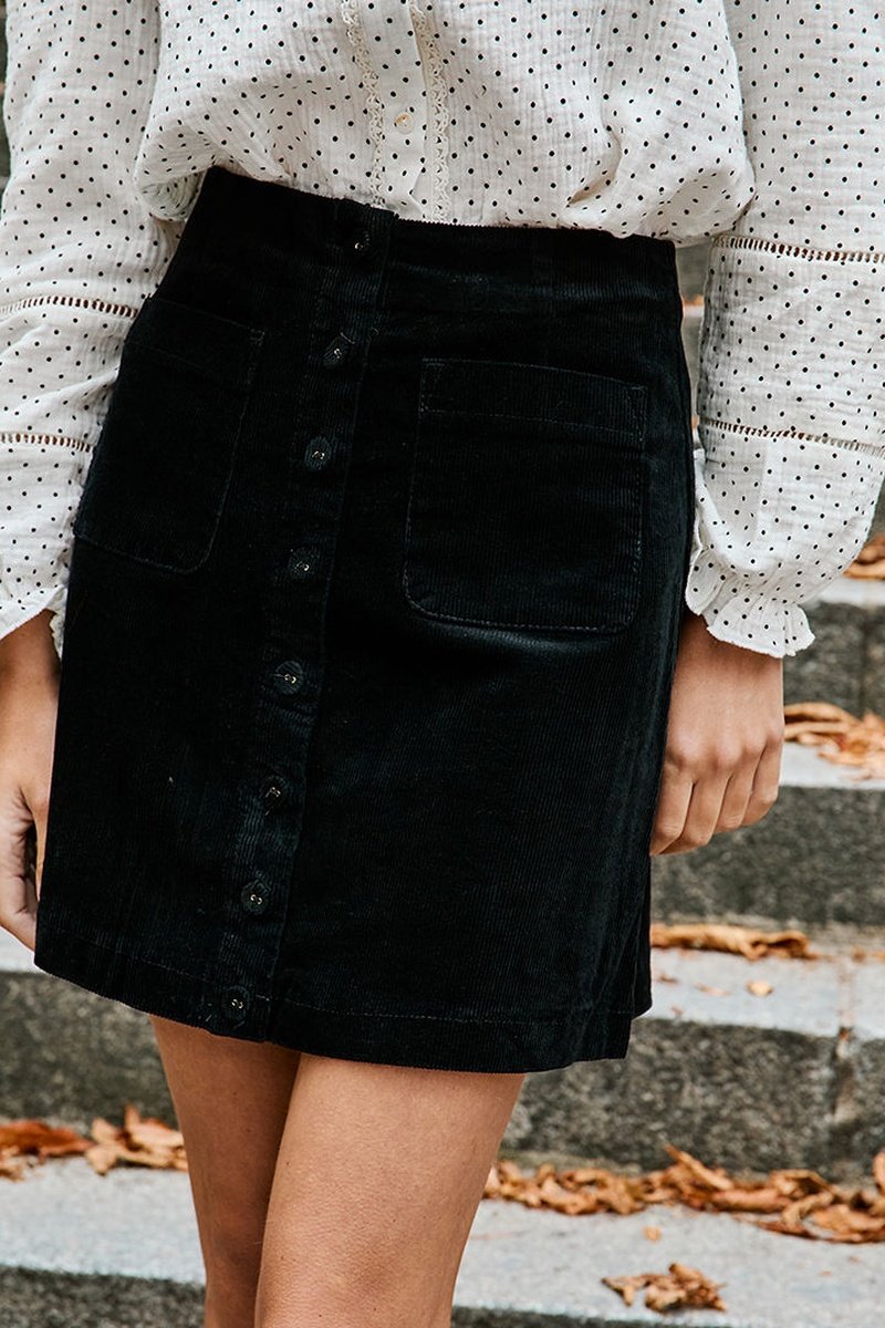 Minijupe En Velours Jeanna- Noir