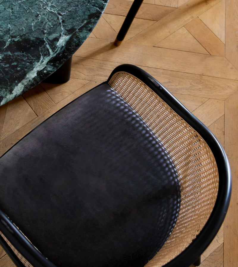 Fauteuil - Cavallo - Velours - Noir Et Gris