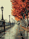 Peinture Par Numéros - Promenade Sur Les Quais En Automne