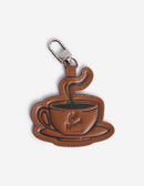 Leather Coffee Cup Keyring