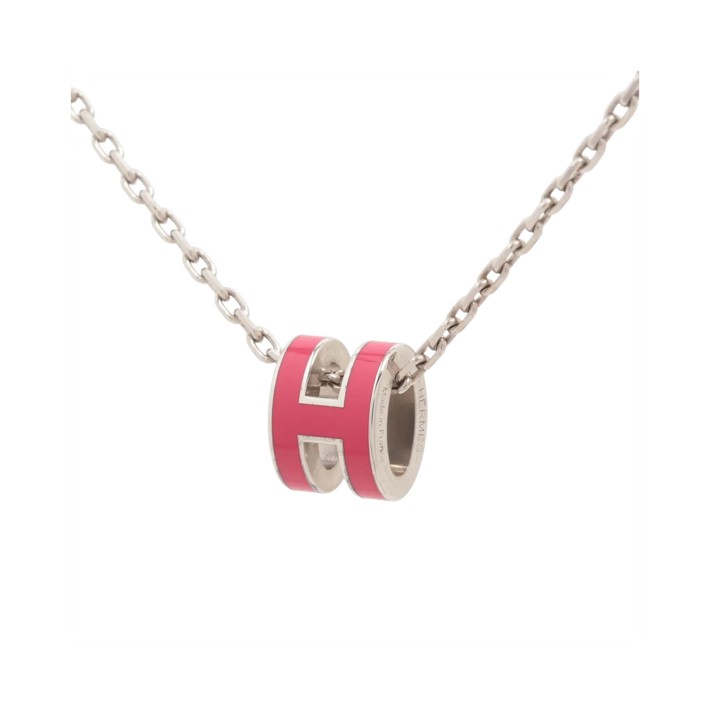 Collier Hermes Pop H Pendant Chain Mini Metal - Rose