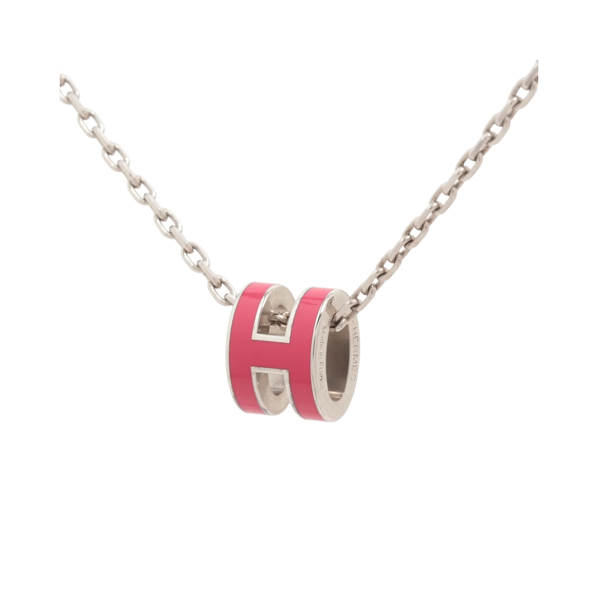 Collier Hermes Pop H Pendant Chain Mini Metal - Rose