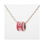 Collier Hermes Pop H Pendant Chain Mini Metal - Rose