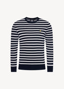 Lyle & Scott - Pull Breton - Dark Navy White - Homme