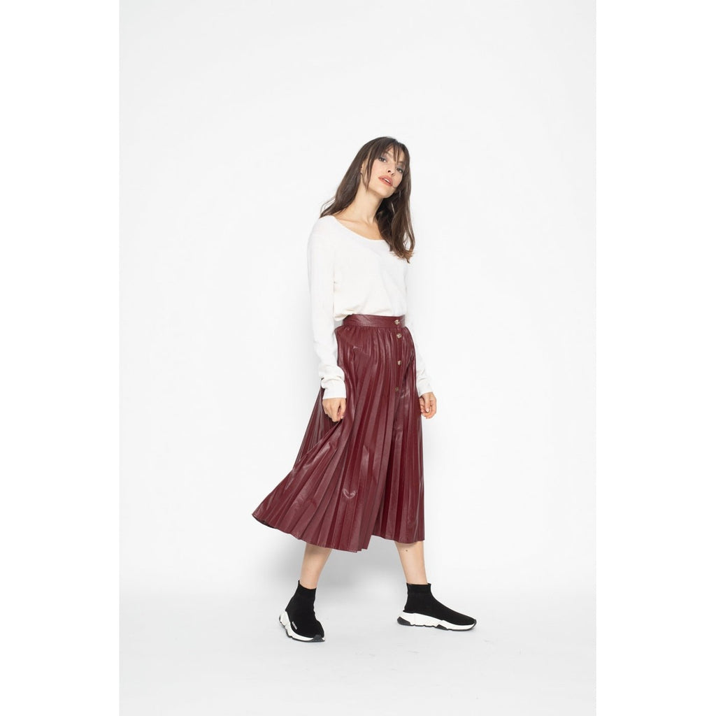 Jersey Cuello Barca Loose Lanfon Marfil, Jersey, 100% Cachemira, 2 Hilos - Mujer