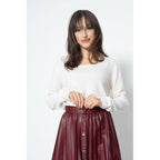 Jersey Cuello Barca Loose Lanfon Marfil, Jersey, 100% Cachemira, 2 Hilos - Mujer